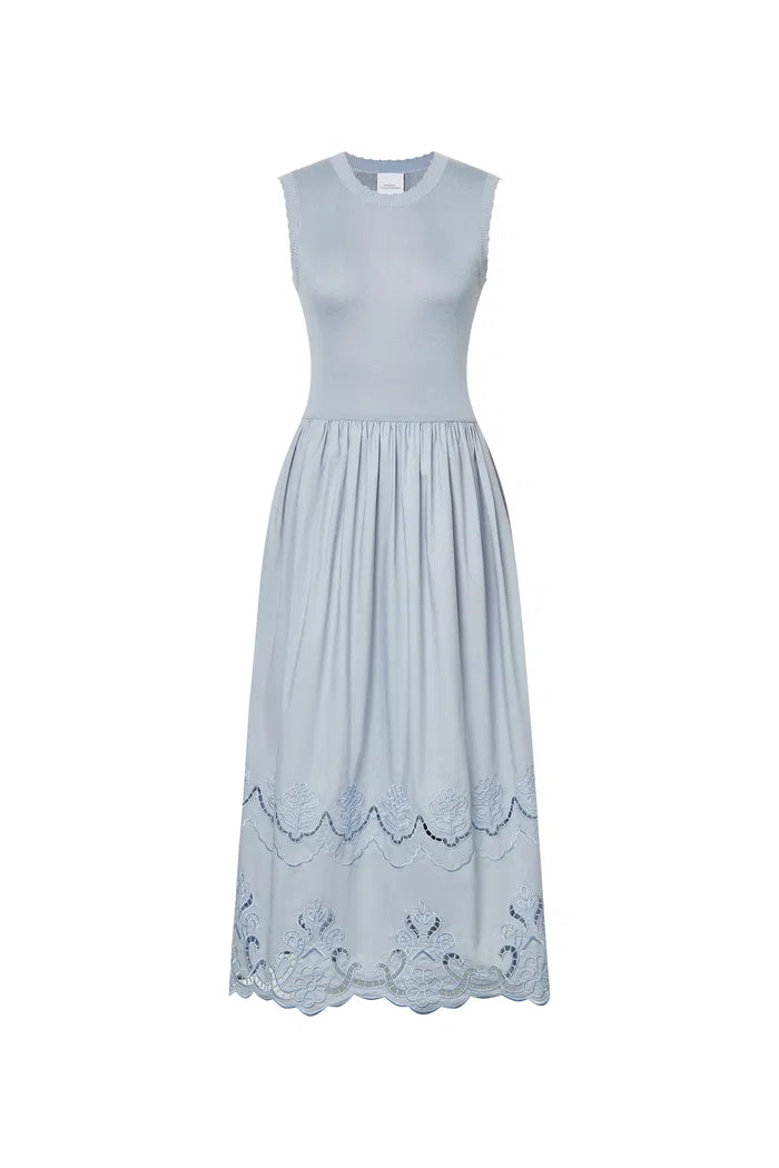 Amy Lace-Trimmed Dress in Mulberry Silk Blend - S/P Amy Lace-Trimmed Dress in Mulberry Silk Blend - S/P
