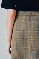 Javia Plaid Pleated Skirt in Prince of Wales Merino Wool