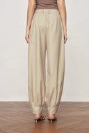 Wilderness Balloon-Leg Tailored Pants in Fine Acetate And Lamb Wool Blend