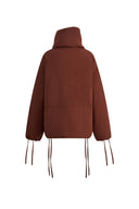 Doudoune Aimee avec écharpe amovible en sergé fin à fil creux