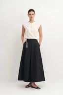 Alina Flared Skirt in Fine Twill Blend