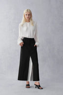 Callisto Double Layer Maxi Pencil Skirt in Fine Wool Suiting