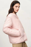 Rosalind Collarless Quilted Jacket in High-Density Down-Proof