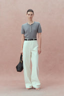 Jeans de pierna ancha Akari en denim de algodón