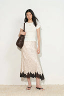 Sonnet Polka Dot Lace Trim Skirt