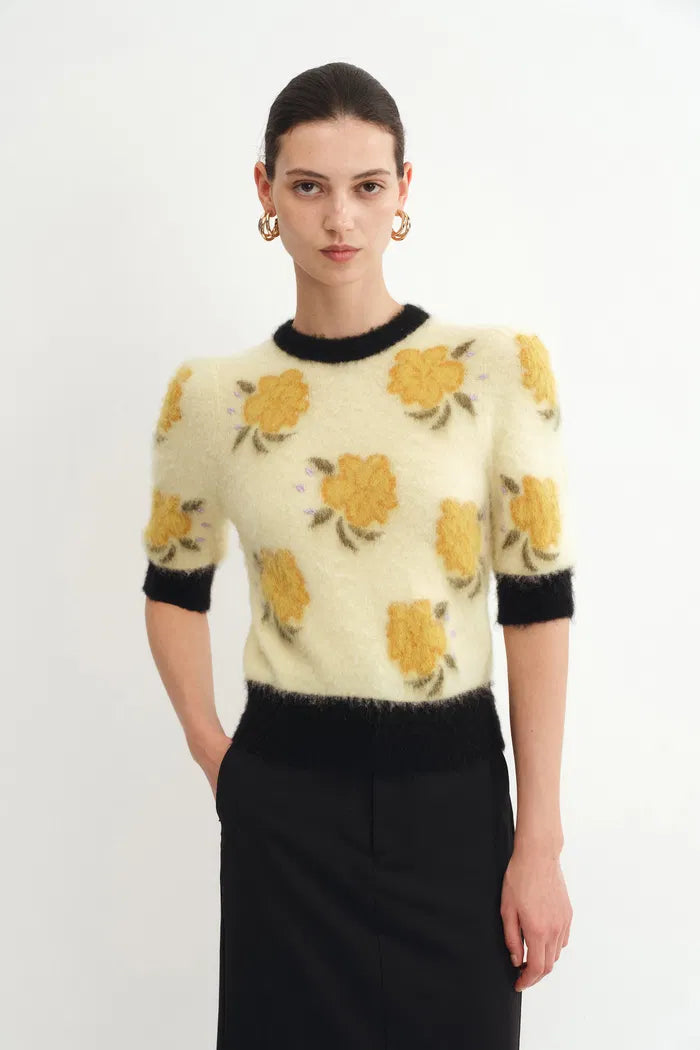 Olympe Jacquard Sweater in Alpaca-Merino Knit