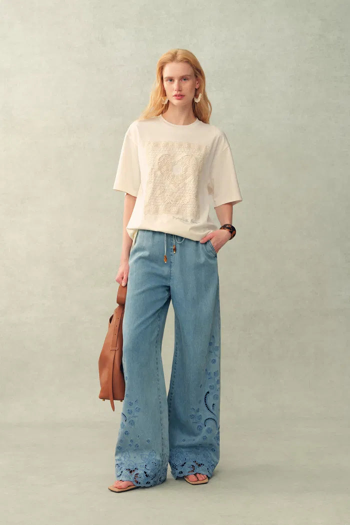 Tina Heart Patch T-Shirt in Premium Jersey Cotton