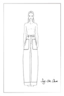 Flania Cargo Pants Jeans in Cotton Denim