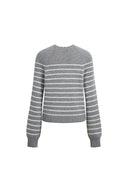 Rhea Striped Henley Sweater in Wool Blend