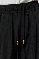 Louise Textured Loose Boho Pants in Wrinkled Satin