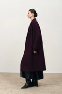 Manteau cocon double face Emma en laine mérinos