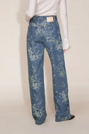 Jules Blumenmuster Gerade Jeans aus Jacquard-Denim