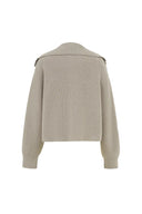 Perina Oversized Turtleneck Sweater in Wool-Cotton Blend Knit