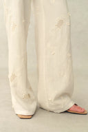 Anna Lochmuster-Hose aus Seiden-Leinen-Mischung