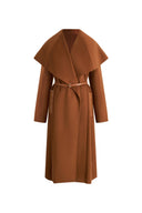 Eliza Cape Style Belted Wool Coat in Double-Face Merino-Cashmere