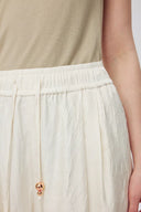 Louise Textured Loose Boho Pants in Wrinkled Satin