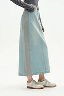 Mermaid Midi Skirt in Cotton Jersey Denim