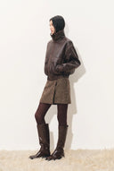 Gabriella Vintage Bomber Jacket in Vegan Leather