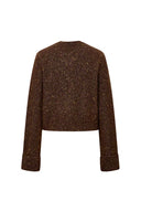Natalie Knit Cardigan in Wool Speckled Yarn