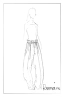 Barry Burgundy Belted Wide Leg Pants in Wool Blend