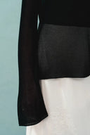 Tracy Semi Sheer Buttoned Blouse in Tencel Silk Knit