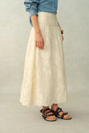 Bailey Lace Embroidered Midi Skirt in Tulle Embroidery