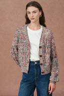 Cardigan Hygge a trecce irregolari in lana merino