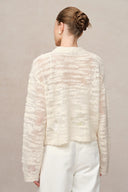 Vega Hand Swen Pearl Cardigan in Alpaca Blend Bouclé Knit