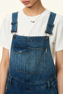 Claire Maxi Overall Skort in Cotton Denim