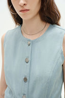 Elodie Denim Vest in Summer Denim