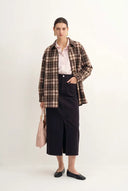 Arlene Oversized Checkered Jacket in Merino Wool