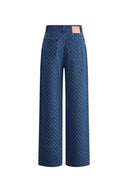 Quinn Jacquard Straight Leg Jeans in Jacquard Denim