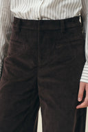 Bblythe Deconstructed Wide Leg Pants in Washed Corduroy