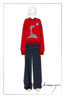 Suéter zodiacal Star Lover en punto grueso de lana merino