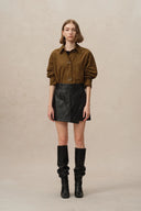 Brandy Lightweight Vegan Suede Shirt
