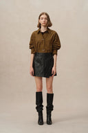 Brandy Lightweight Vegan Suede Shirt
