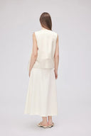 Top oriental nuevo Cindy en mezcla de seda y lana