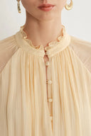 Wendy Ruffle Dress in Silk Crepe