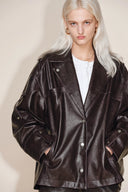 Veste biker Irina en cuir synthétique