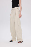 Suma High Waisted Straight Leg Pants in Tencel Lyocell Blend