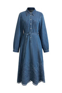 Eleanor Denim Shirt Dress in Tencel Cotton Denim S Eleanor Denim Shirt Dress in Tencel Cotton Denim S