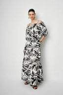 Samira Adjustable Strap Top and Maxi Skirt Matching Set in Linen