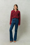 Freya Butterfly Bow Knit Cardigan in Cable Knit
