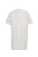 Mirage Double-Layer Organza Label T-Shirt Dress in Cotton and Organza
