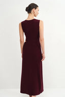 Maja Knotted Sleeveless Dress in Tencel Merino Knit