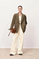 Rottana One-Hand Long Wool Blazer in Merino Wool