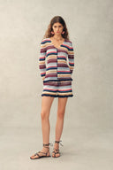 Mavis Multi Stripes Long Sleeves Cardigan
