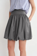 Cynthia Short Bubble Skirt in Fine Wool Blend