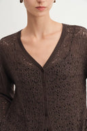 Nicole Reversible Front or Back Sweater in Cashmere Blend Knit
