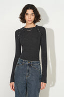 Beatrix Knit Top in Machine Washable Fine Wool